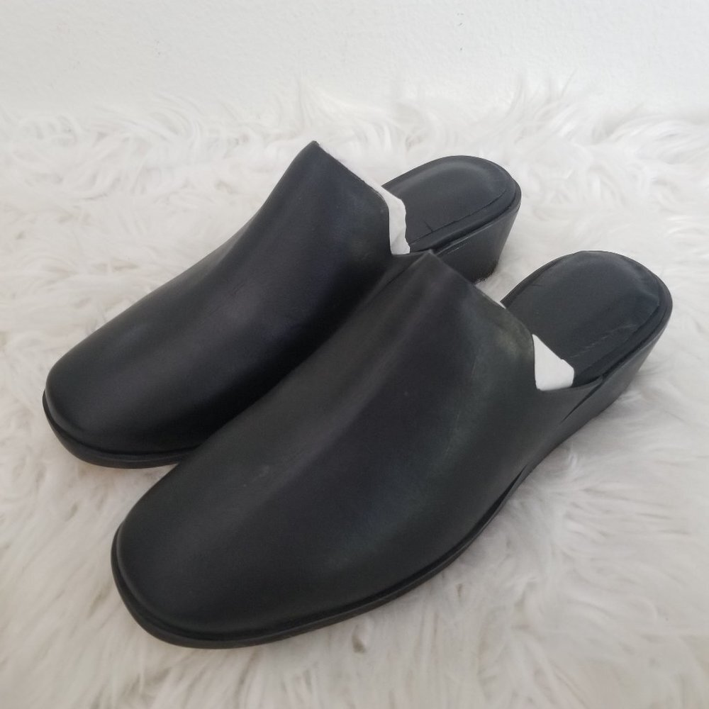 Wal & Pai ECHO Black Leather Mules Sandals Slip On Minimalist Shoes Size 37 - Picture 4 of 8